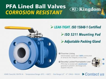 KI Setting the Industry Standard with High-Quality PFA-Lined Ball Valves! - PFA Lined Ball Valve